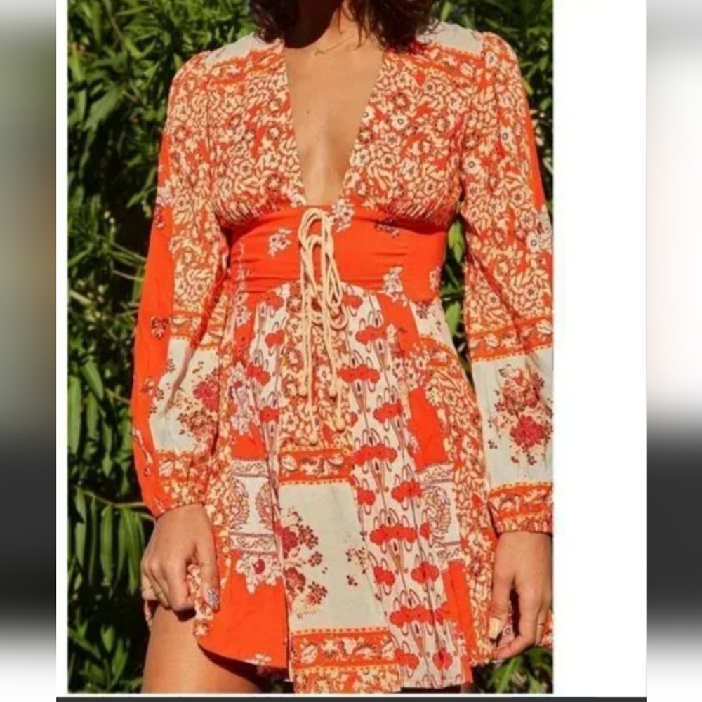 Free People Mixin It Up Mini Dress